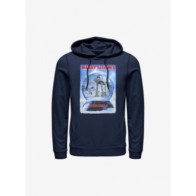 Star Wars Sithmas Hoodie for Men - Blue Global Domination Design