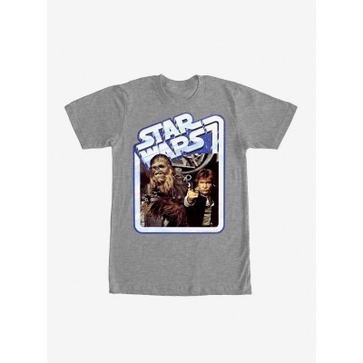 Chewbacca and Han Solo Classic Blaster T-Shirt - Unisex Heather Gray