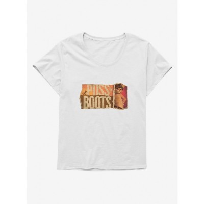 Puss in Boots Inspired Girls Plus Size Scoop Neck T-Shirt