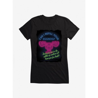 National Lampoon Christmas Vacation Neon "Can I Refill Your Eggnog" Graphic Tee