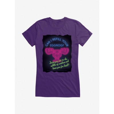National Lampoon Christmas Vacation Neon "Can I Refill Your Eggnog" Graphic Tee