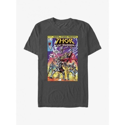 Marvel Asgard Thor Comic Book Cover T-Shirt - Grey Men's Lightweight Cotton