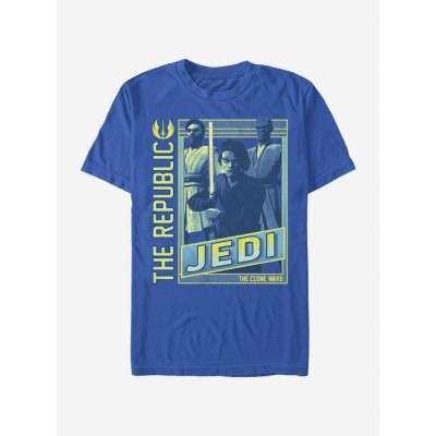 Star Wars Jedi Group T-Shirt - Blue Men's Lightweight Cotton
