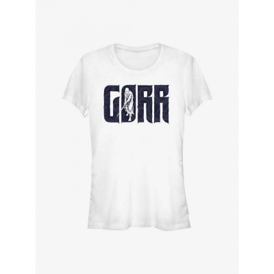 Marvel Girls Thor T-Shirt - Love and Thunder Gorr Design White Junior Size