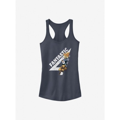 Marvel Girls Vintage Fantastically Blue Tank Top