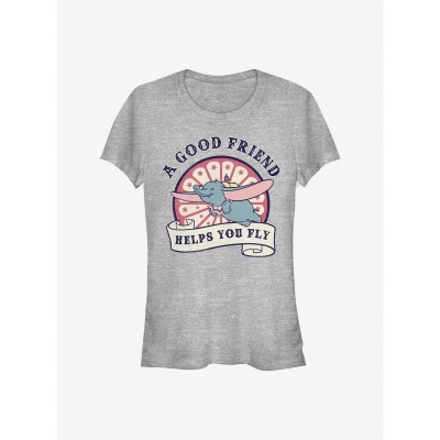 Disney Dumbo Friends Inspire Flight Grey Girls T-Shirt