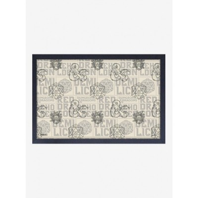 Dungeons & Dragons Dice Art in Black MDF Frame