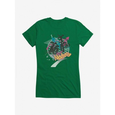 Looney Tunes Neon Girls Trendy T-Shirt