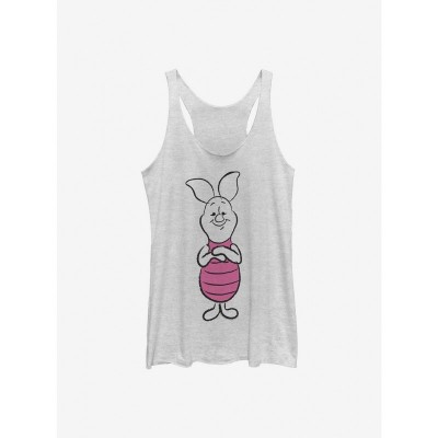 Disney Girls Cotton Piglet Tank Top - White