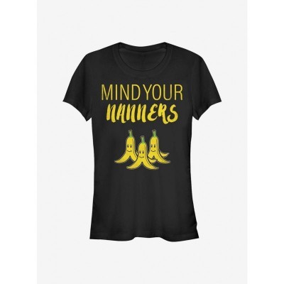 Super Mario Nanners Graphic Tee for Girls - Black