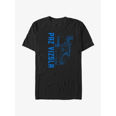 The Mandalorian Paz Vizsla Helmet T-Shirt - Black, Lightweight Men's Tee