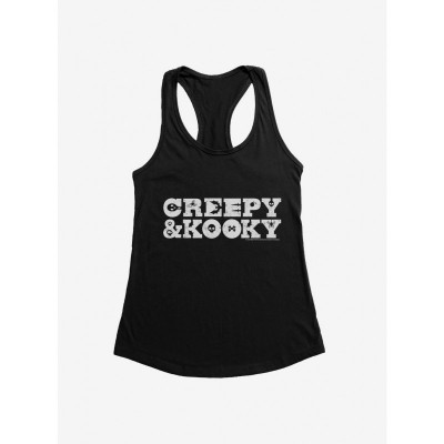 Addams Family Girls Creepy & Kooky Tank Top - Junior Sizes in Black