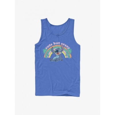 Disney Lilo & Stitch Blue Unisex Tank Top - 100% Cotton