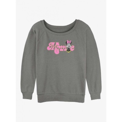 Disney Girls Soft Pop Minnie Mouse Grey Sweatshirt