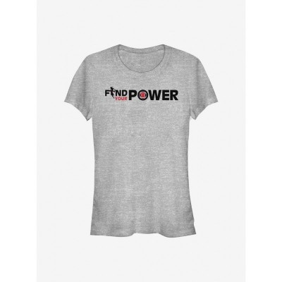 Marvel Girls' Black Widow Spy Theme T-Shirt - Grey