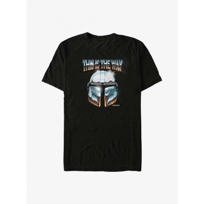 Mandalorian-Themed Chrome Dome Big & Tall T-Shirt in Black