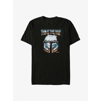 Mandalorian-Themed Chrome Dome Big & Tall T-Shirt in Black
