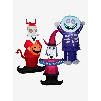 The Nightmare Before Christmas Lock Shock and Barrel Spooky Airblown Inflatable Set