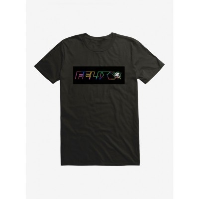 Felix The Cat Neon Space T-Shirt for Men - Lightweight Cotton