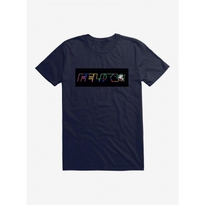 Felix The Cat Neon Space T-Shirt for Men - Lightweight Cotton