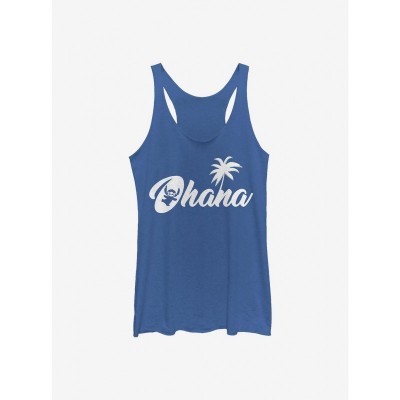 Disney Lilo & Stitch Ohana Girls Graphic Tank Top - Blue