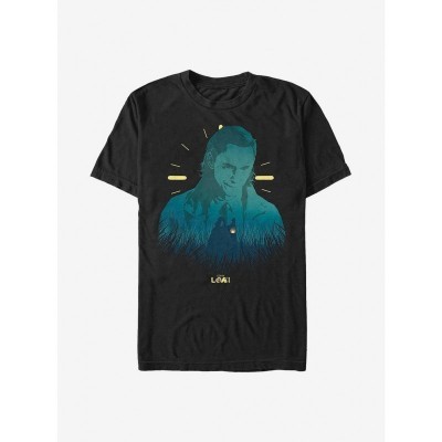 Marvel Loki Inspired Variant Clock T-Shirt - Black Men's