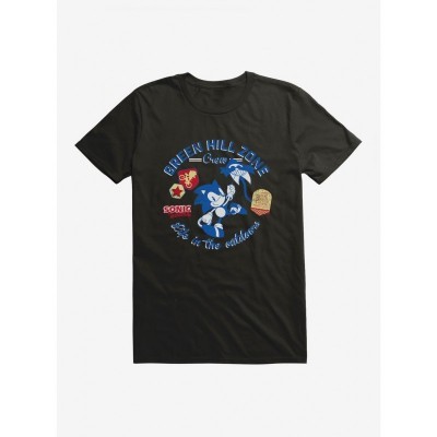 Sonic Green Hill Zone Crew Neck T-Shirt for Men