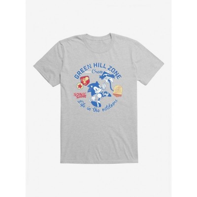 Sonic Green Hill Zone Crew Neck T-Shirt for Men