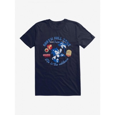 Sonic Green Hill Zone Crew Neck T-Shirt for Men