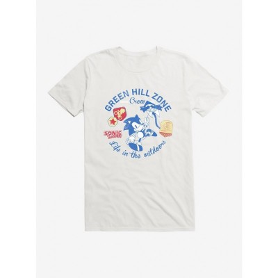 Sonic Green Hill Zone Crew Neck T-Shirt for Men