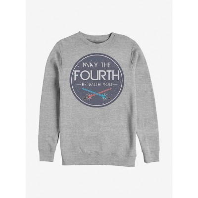 Star Wars Grey Crew Sweatshirt for Men - May the Fourth