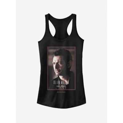 Dr. Ian Malcolm Chaos Theorist Girls Tank Top - Black