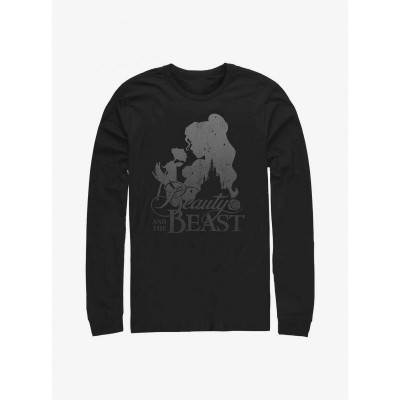 Disney's Classic Beauty and the Beast Silhouette T-Shirt for Men - Black