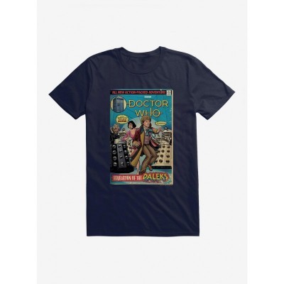 Doctor Who Daleks Comic T-Shirt for Men - Blue
