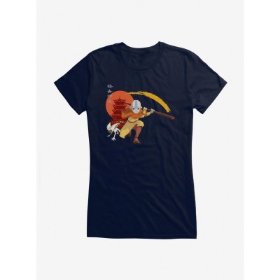 Avatar Last Airbender Aang Momo Girls T-Shirt