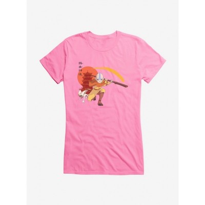 Avatar Last Airbender Aang Momo Girls T-Shirt