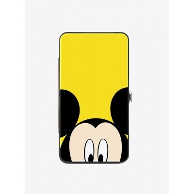 Disney Mickey Mouse Eye Yellow Hinged Vegan Leather Wallet