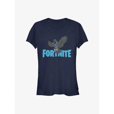 Fortnite Raven Wings Junior T-Shirt - Blue for Girls