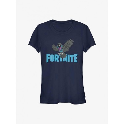 Fortnite Raven Wings Junior T-Shirt - Blue for Girls