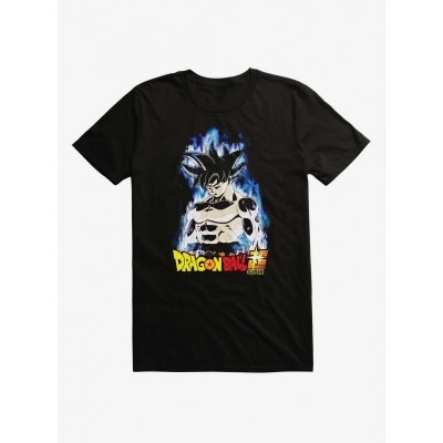 Dragon Ball Super Black T-Shirt with Goku New Form Silver Foil Design - Unisex