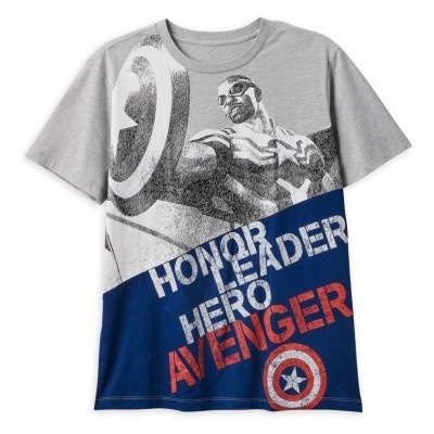 Captain America Sam Wilson Unisex Jersey T-Shirt with Vintage Details