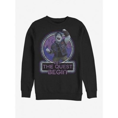 Disney Pixar Onward Quest Crewneck Sweatshirt - Black Men's