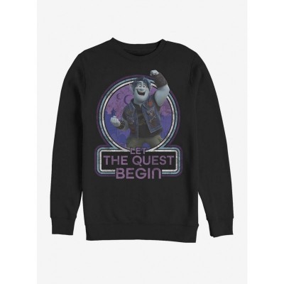Disney Pixar Onward Quest Crewneck Sweatshirt - Black Men's