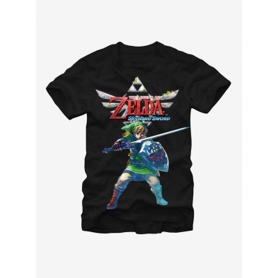 Nintendo Legend of Zelda Swordsman Unisex Tee - Black