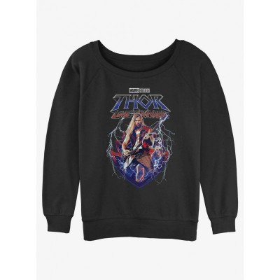 Marvel's Thor Love and Thunder Ragnarök Graphic Sweatshirt for Girls - Black