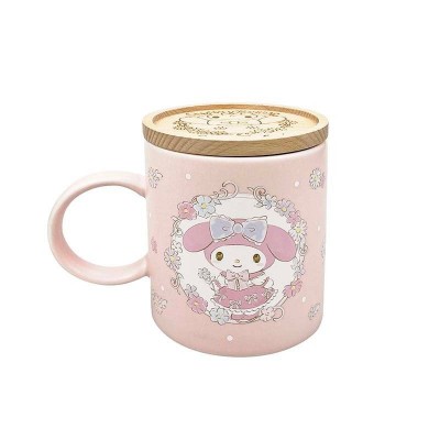 My Melody Ceramic Mug & Lid Set: Floral Garden Party Theme