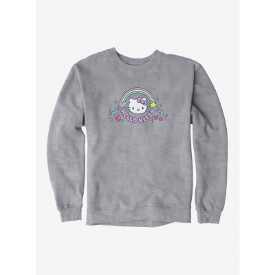 Hello Kitty Kawaii Rainbow Logo Unisex Sweatshirt
