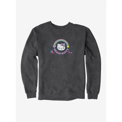 Hello Kitty Kawaii Rainbow Logo Unisex Sweatshirt