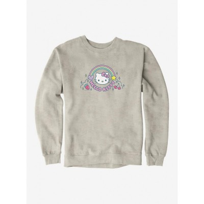 Hello Kitty Kawaii Rainbow Logo Unisex Sweatshirt
