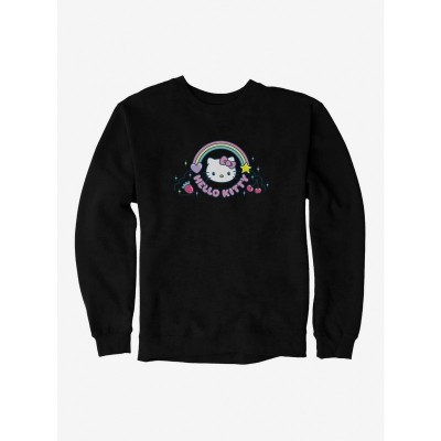Hello Kitty Kawaii Rainbow Logo Unisex Sweatshirt